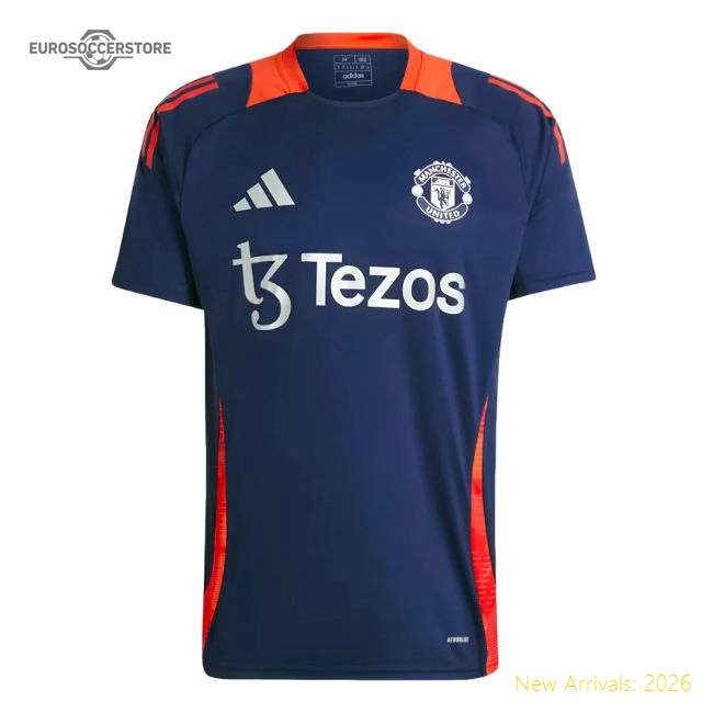 2024-2025 Man Utd Training Jersey (Night Indigo) (Your Name)-The Soccer Shirt Hub