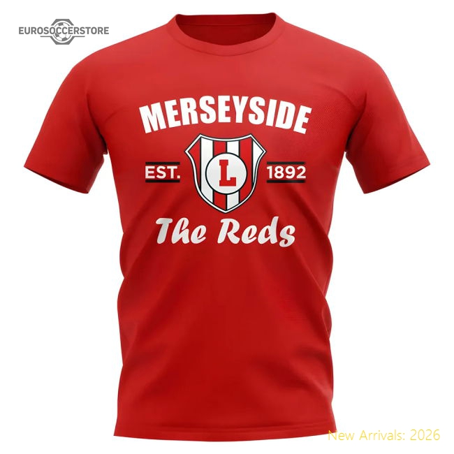 Liverpool Established Football T-Shirt (Red)-The Soccer Shirt Hub