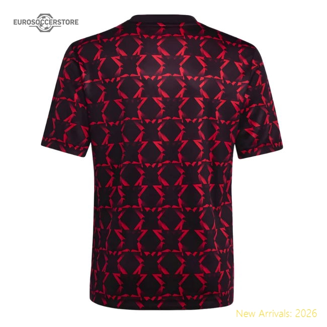 2024-2025 Man Utd Pre-Match Shirt (Black) - Kids-The Soccer Shirt Hub