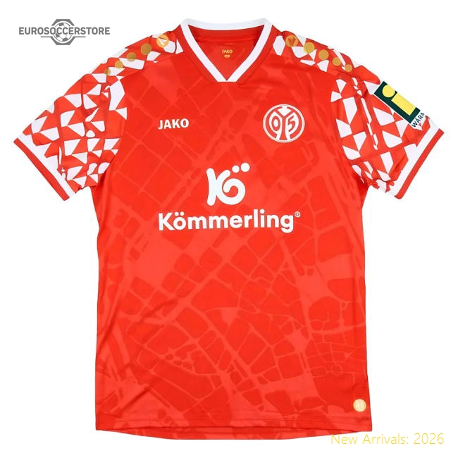 2025-2026 FSV Mainz Home Shirt-The Soccer Shirt Hub