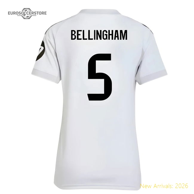 2025-2026 Real Madrid Home Shirt (Womens) (Bellingham 5)-The Soccer Shirt Hub