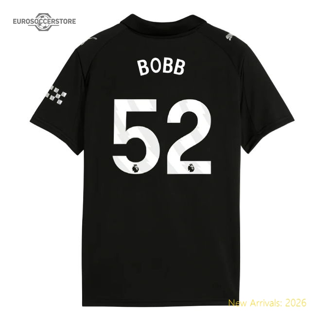 2025-2026 Man City Away Mini Kit (Bobb 52)-The Soccer Shirt Hub