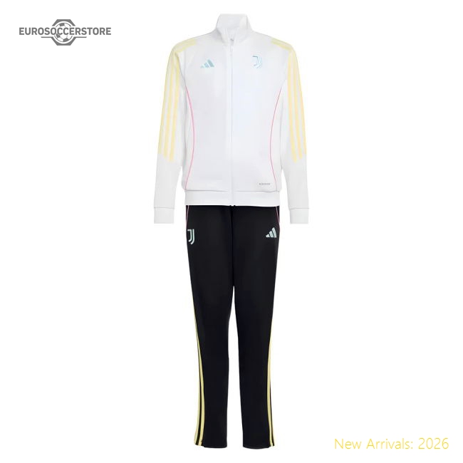 2025-2026 Juventus Tracksuit (White) - Kids-The Soccer Shirt Hub