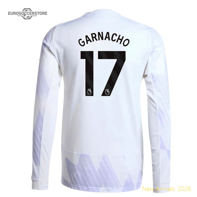2025-2026 Man Utd Authentic Long Sleeve Away Shirt (Garnacho 17)-The Soccer Shirt Hub