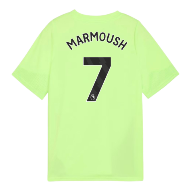 2025-2026 Man City Training Jersey (Fizzy Apple) - Kids (Marmoush 7)-The Soccer Shirt Hub
