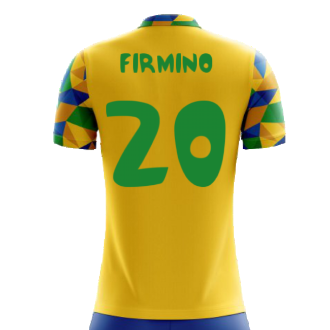 2025-2026 Brazil Home Concept Football Shirt (Firmino 20) - Kids-The Soccer Shirt Hub