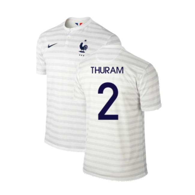France 2014-15 Away Shirt ((Excellent) M) (Thuram 2)-The Soccer Shirt Hub