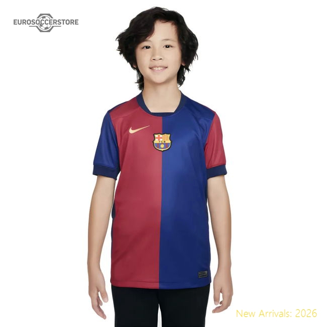 2024-2025 Barcelona Home Shirt (Sponsorless) - Kids-The Soccer Shirt Hub