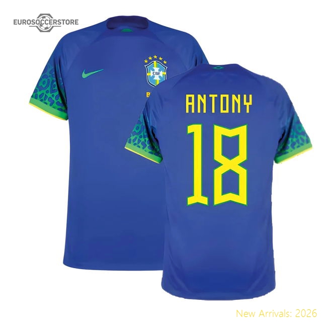 2022-2023 Brazil Away Shirt (ANTONY 18)-The Soccer Shirt Hub