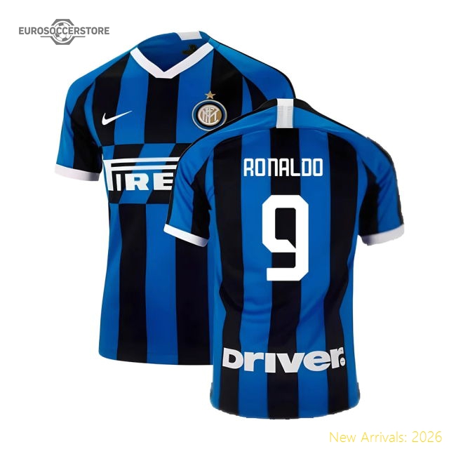 2019-2020 Inter Milan Home Shirt (Ronaldo 9)-The Soccer Shirt Hub