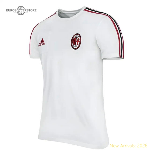 2017-2018 AC Milan Adidas Training Tee (White) - Kids-The Soccer Shirt Hub