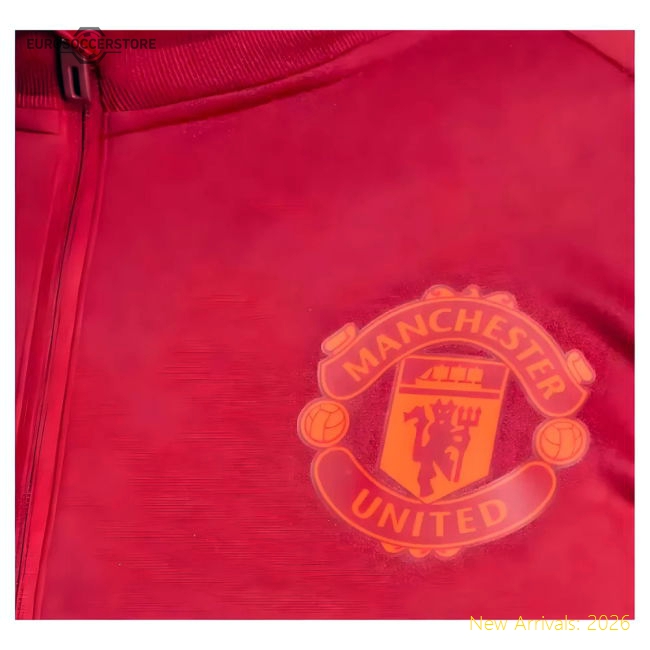 2023-2024 Man Utd EU Training Top (Burgundy)-The Soccer Shirt Hub