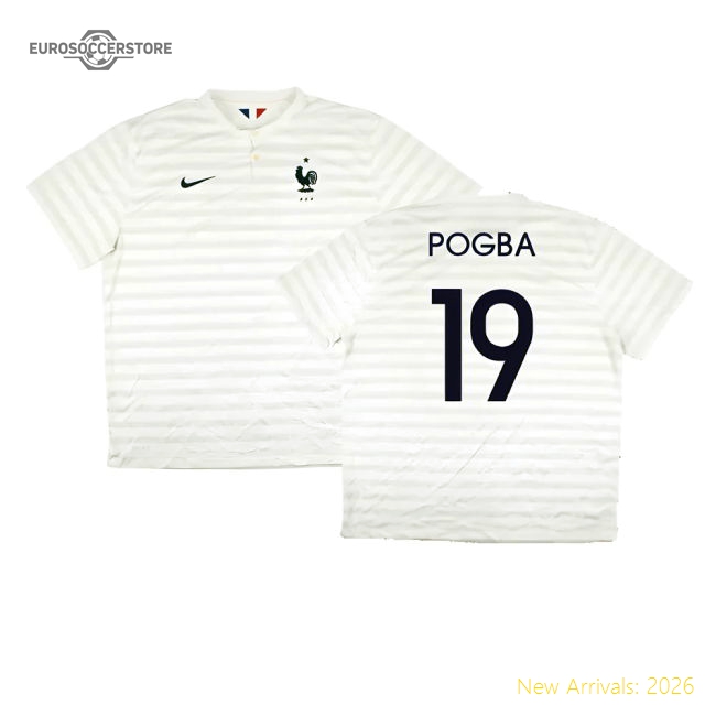France 2014-15 Away Shirt ((Very Good) XXL) (Pogba 19)-The Soccer Shirt Hub
