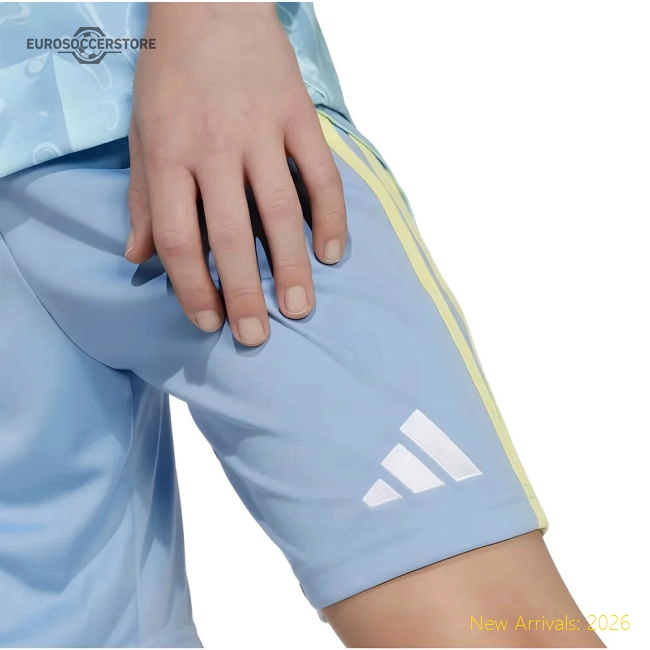 2025-2026 Juventus Away Shorts (Ash Blue) - Kids-The Soccer Shirt Hub