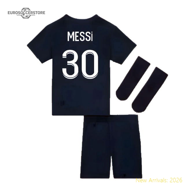 2022-2023 PSG Little Boys Home Kit (MESSI 30)-The Soccer Shirt Hub