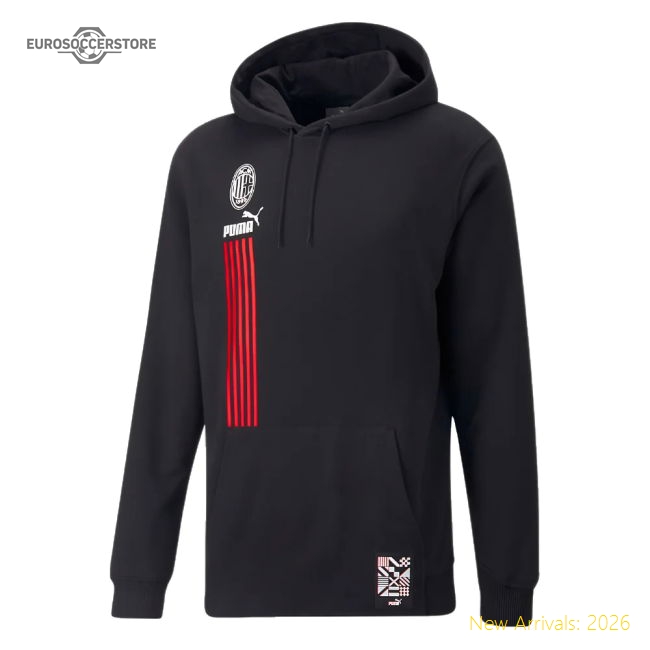 2023-2024 AC Milan FtblCulture Hoody (Black)-The Soccer Shirt Hub