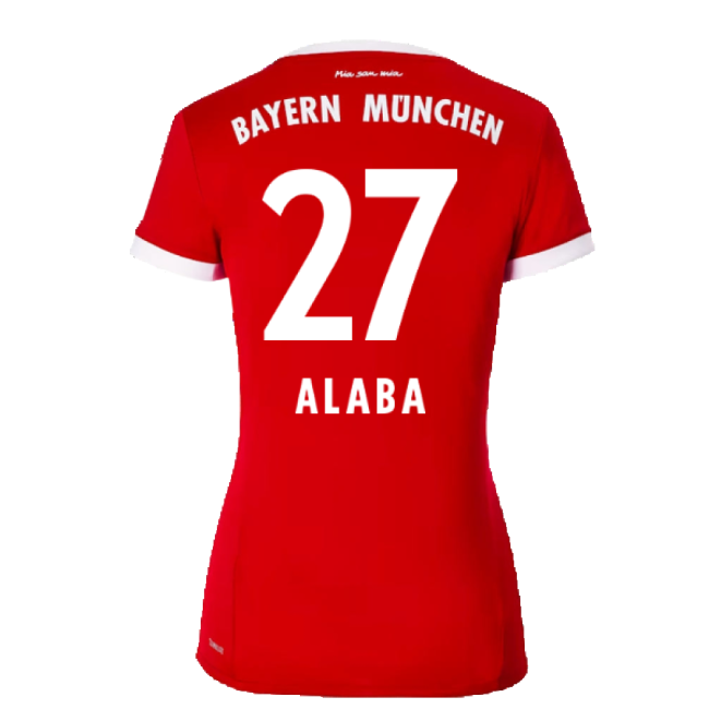 Bayern Munich 2017-18 Womens Home Shirt (XL) ((Excellent) XL) (Alaba 27)-The Soccer Shirt Hub