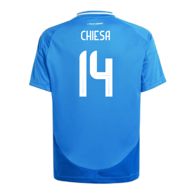 2024-2025 Italy Home Shirt (Kids) (CHIESA 14)-The Soccer Shirt Hub