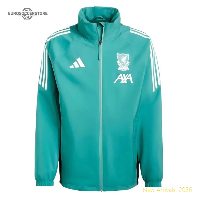 2025-2026 Liverpool EU Rain Jacket (Sea Green)-The Soccer Shirt Hub