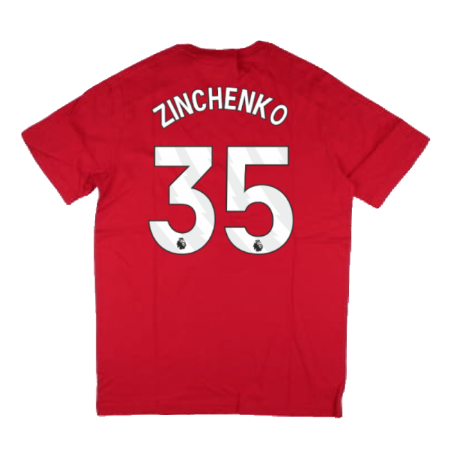 2024-2025 Arsenal DNA Tee (Red) (Zinchenko 35)-The Soccer Shirt Hub