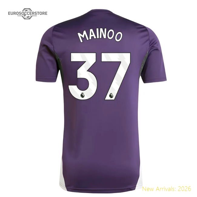 2025-2026 Man Utd Training Jersey (Aurora Plum) (Mainoo 37)-The Soccer Shirt Hub