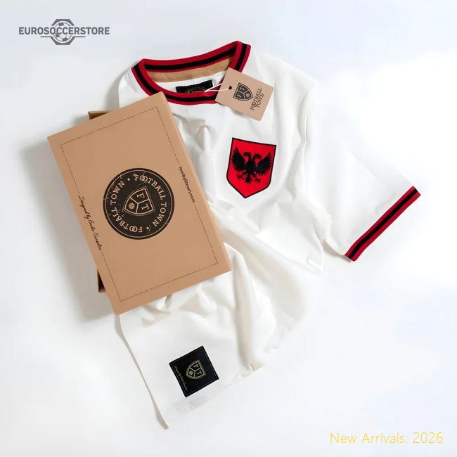 Vintage Albania White Shqiponjë Soccer Shirt-The Soccer Shirt Hub