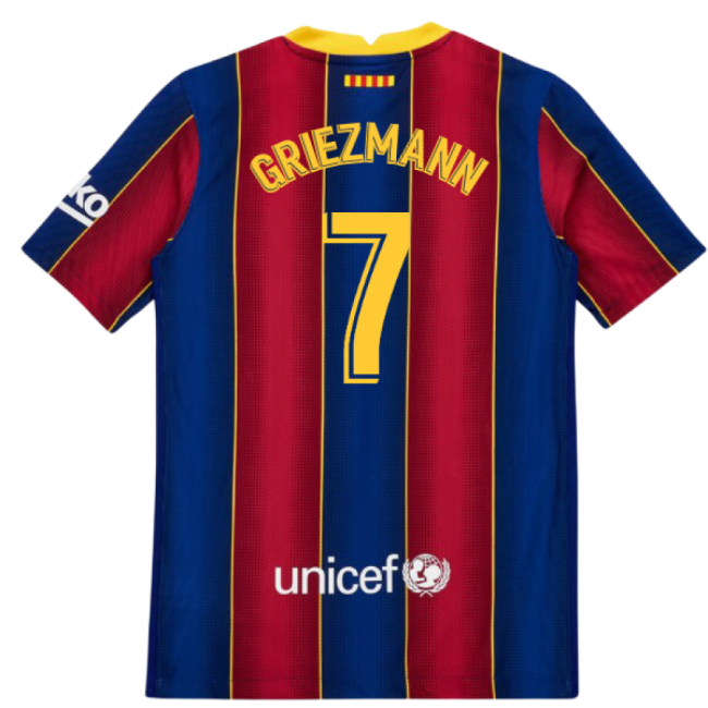 2020-2021 Barcelona Vapor Match Home Shirt (Kids) (GRIEZMANN 7)-The Soccer Shirt Hub
