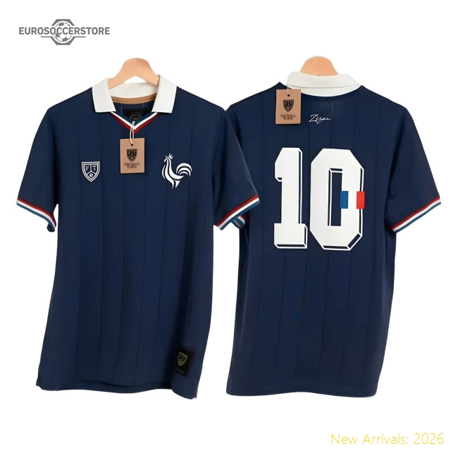 France Zidane Home Tribute Football Shirt-The Soccer Shirt Hub