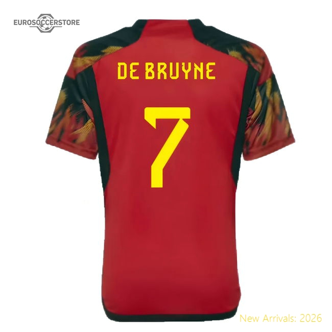 2022-2023 Belgium Home Shirt (Kids) (De Bruyne 7)-The Soccer Shirt Hub
