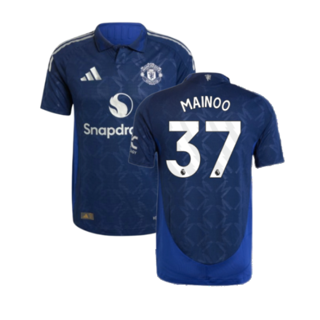 2024-2025 Man Utd Authentic Away Shirt (Mainoo 37)-The Soccer Shirt Hub