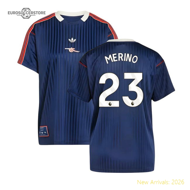 Arsenal Terrace Icons Shirt (Navy) (Merino 23)-The Soccer Shirt Hub