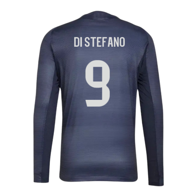 2025-2026 Real Madrid Long Sleeve Away Shirt (Di Stefano 9)-The Soccer Shirt Hub
