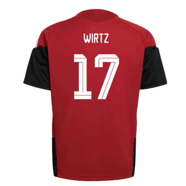 2026-2027 Germany Training Jersey (Red) - Kids (Wirtz 17)-The Soccer Shirt Hub