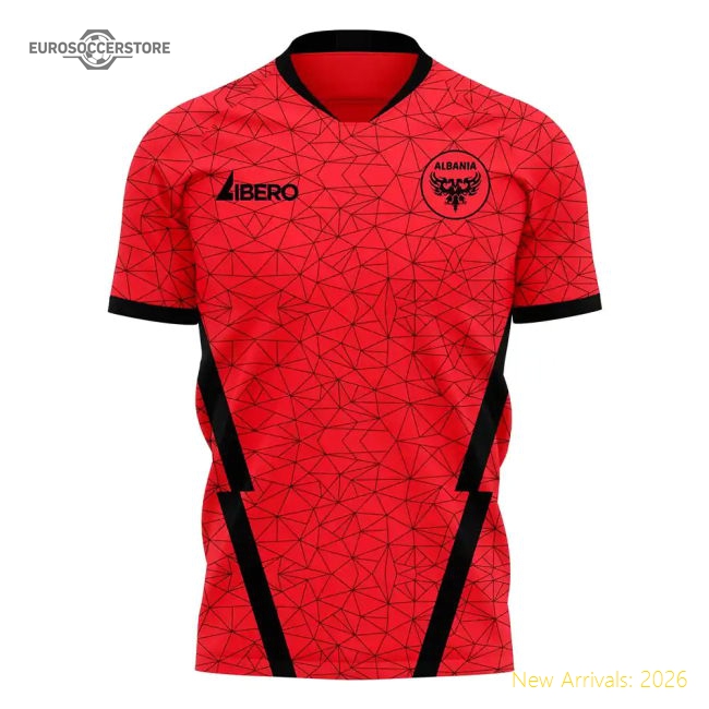 Albania 2025-2026 Home Concept Football Kit (Libero) - Womens-The Soccer Shirt Hub