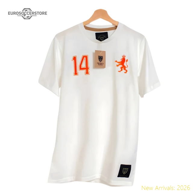 Holland De Leeuw 14 White Retro Shirt-The Soccer Shirt Hub