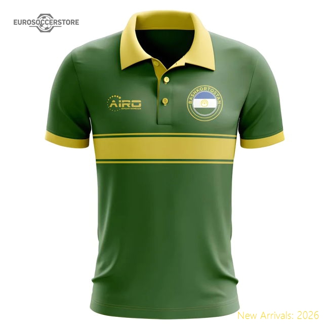 Bashkortostan Concept Stripe Polo Shirt (Green)-The Soccer Shirt Hub