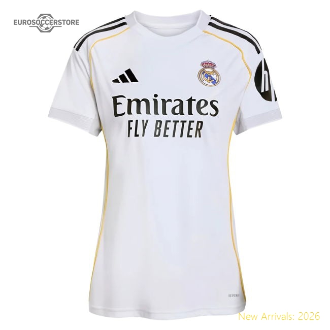 2025-2026 Real Madrid Home Shirt (Womens) (Vini Jr. 7)-The Soccer Shirt Hub
