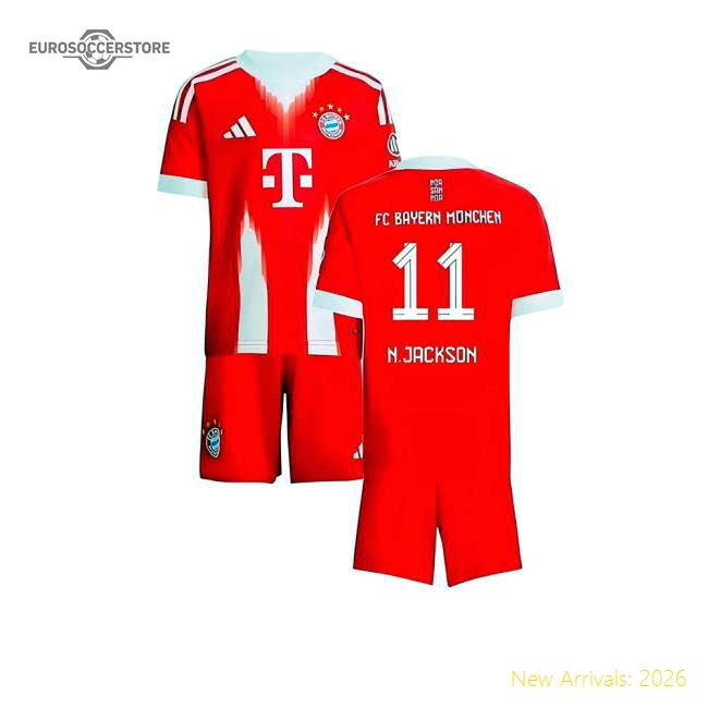 2025-2026 Bayern Munich Home Mini Kit (N.Jackson 11)-The Soccer Shirt Hub