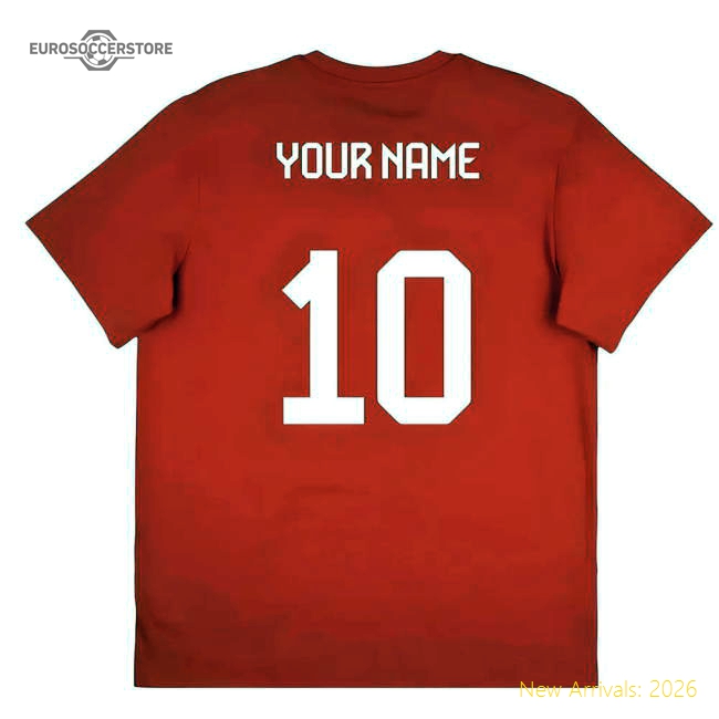 2025-2026 Bayern Munich Seasonal Graphic Tee (Red) (Your Name)-The Soccer Shirt Hub