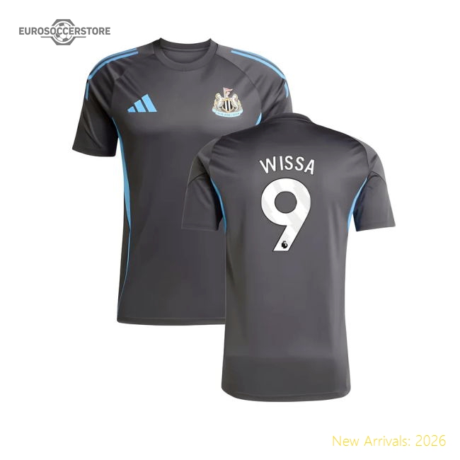 2025-2026 Newcastle Training Shirt (Grey) (Wissa 9)-The Soccer Shirt Hub