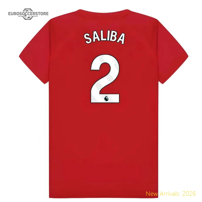 Arsenal Poly T-Shirt (Red) - Kids (Saliba 2)-The Soccer Shirt Hub