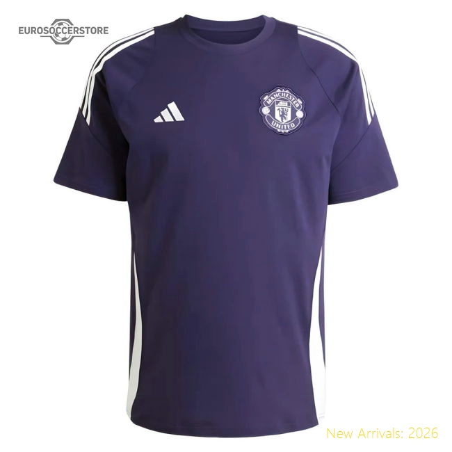 2025-2026 Man Utd Training Tee (Aurora Plum)-The Soccer Shirt Hub