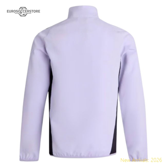 2025-2026 Man Utd Presentation Jacket (Purple Tint) - Kids-The Soccer Shirt Hub
