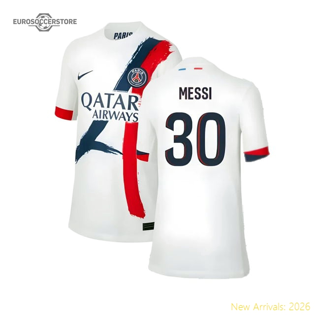 2024-2025 PSG Away Shirt (Kids) (Messi 30)-The Soccer Shirt Hub