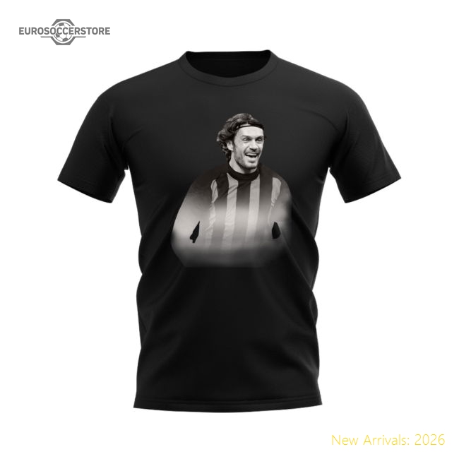 Paolo Maldini AC Milan Legend T-Shirt (Black)-The Soccer Shirt Hub