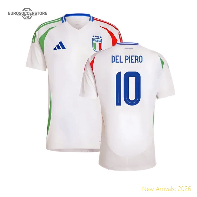 2024-2025 Italy Away Shirt (DEL PIERO 10)-The Soccer Shirt Hub