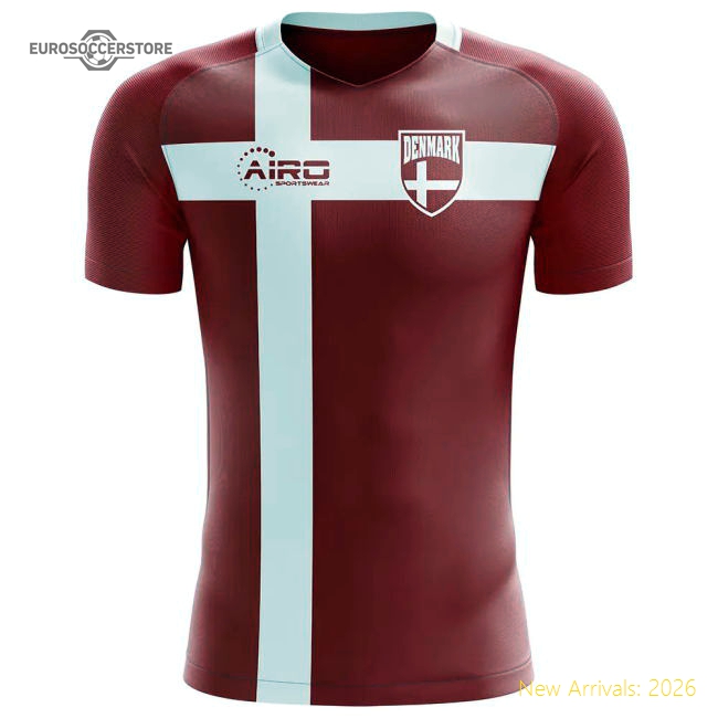 2025-2026 Denmark Flag Concept Football Shirt (M Laudrup 10)-The Soccer Shirt Hub
