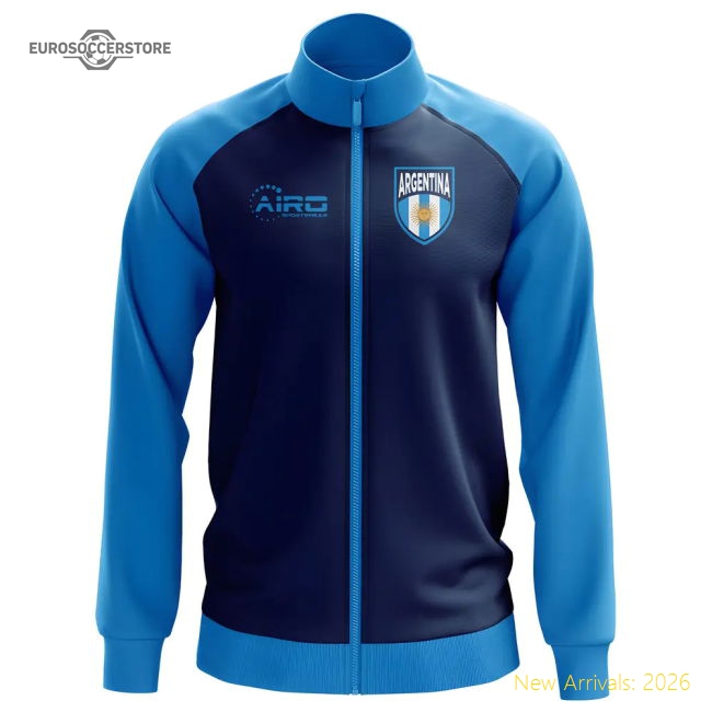 Argentina Concept Football Track Jacket (Navy) - Kids-The Soccer Shirt Hub