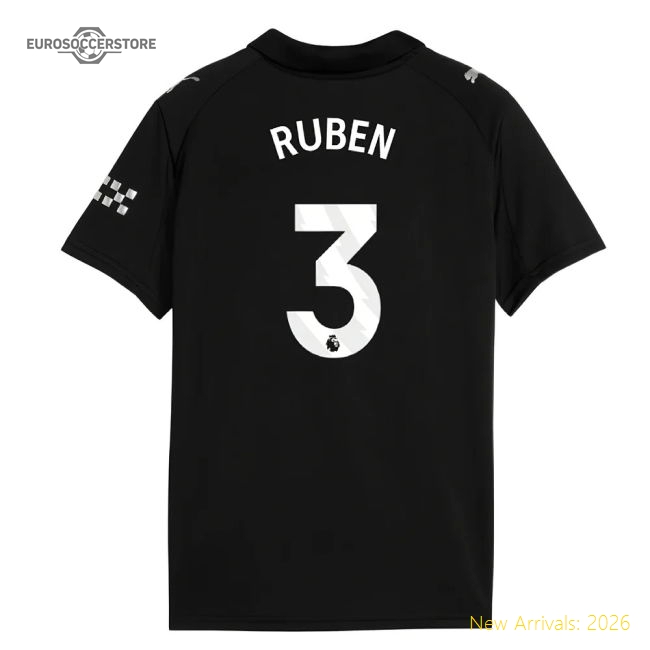 2025-2026 Man City Away Mini Kit (Ruben 3)-The Soccer Shirt Hub