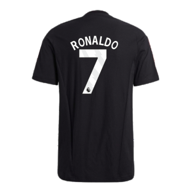 2023-2024 Man Utd Training Tee (Black) (Ronaldo 7)-The Soccer Shirt Hub
